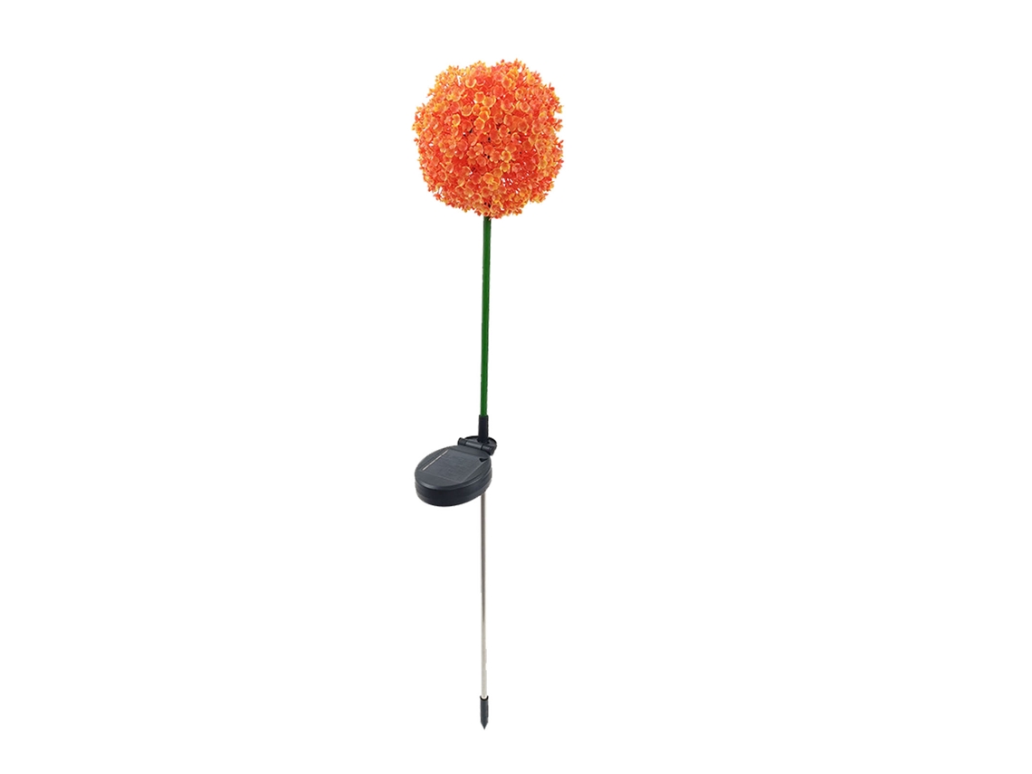 2026 luz de Bola Solar Ao Ar Livre Impermeável para Jardim, Luz de Flor Decorativa Laranja para Pátio