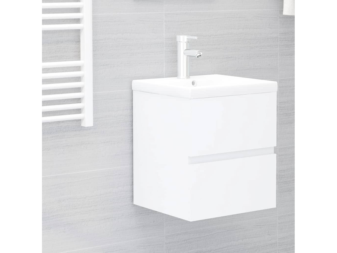 Vidaxl Armário De Lavatório 41x38,5x45 Cm Derivados De Madeira Branco