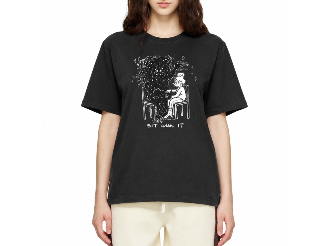 Rockinstone Sit With It Sarah Firth T-shirt Unique Designer Style