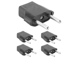 Adaptador De Tomada Viagem 5x Eua Para Ue(europa)