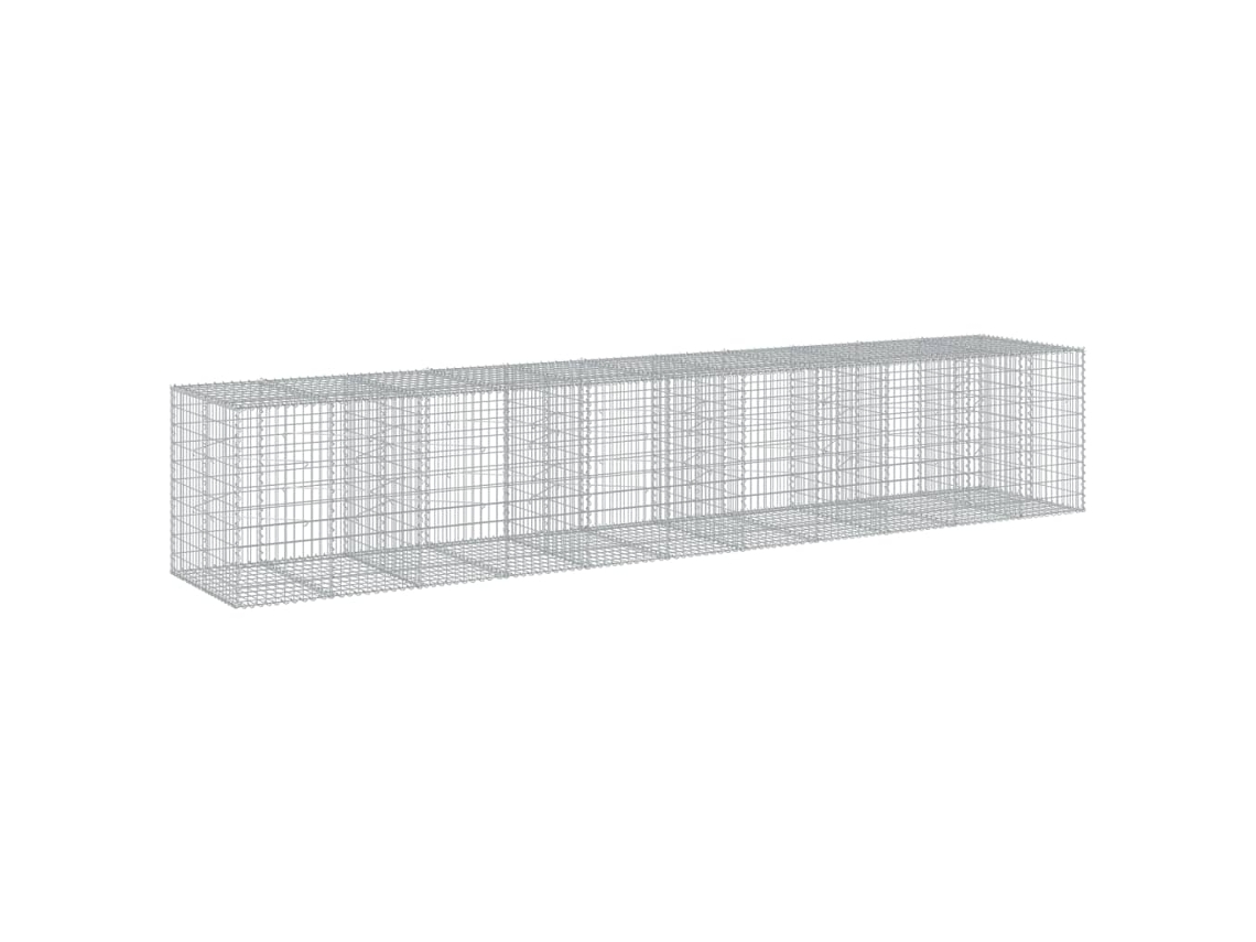 Cesto gabião VIDAXL Prateado Ferro (550x100x100cm)
