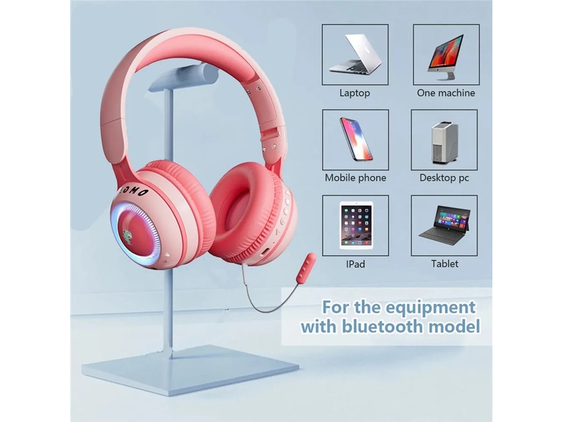 Auriculares Sem Fio Hd Android para Apple YIZHOOD Bluetooth Rosa