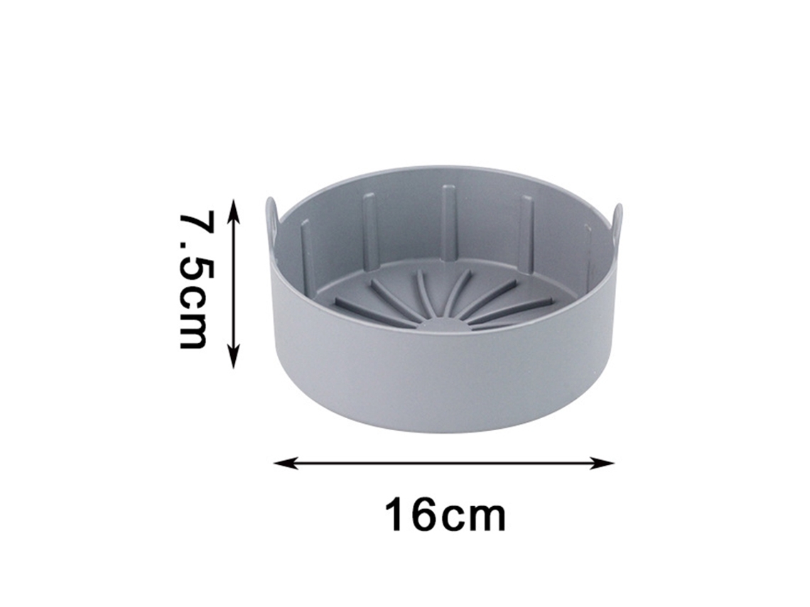 Fritadeira A Ar De Silicone Com Alça, Cesto De Silicone Redondo E Quadrado, Seguro Para Alimentos, Fácil De Limpar