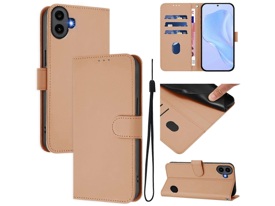 Capa De Celular Em Couro Sintético De Cor Sólida Com Toque Suave E Cordão, Da Nothing Cmf Phone 1.
