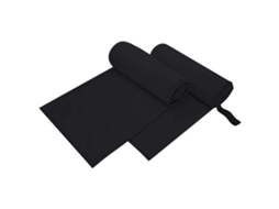 Conjunto 2 Toalhas Esportivas Vidaxl Preto Poliéster (200 X 100 Cm)