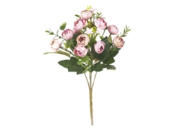 Camélia Artificial de Seda Roxo Claro 5 Rami 13 Flores Decor para Casamento Festa
