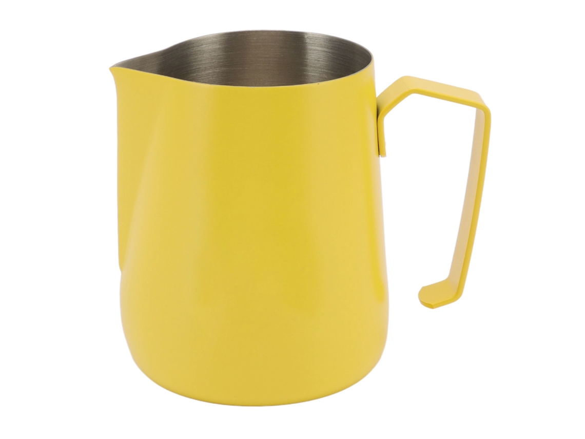 Espumador De Leite 450ml Em Aço Inoxidável Para Café E Casa Amarelo Aquaforge
