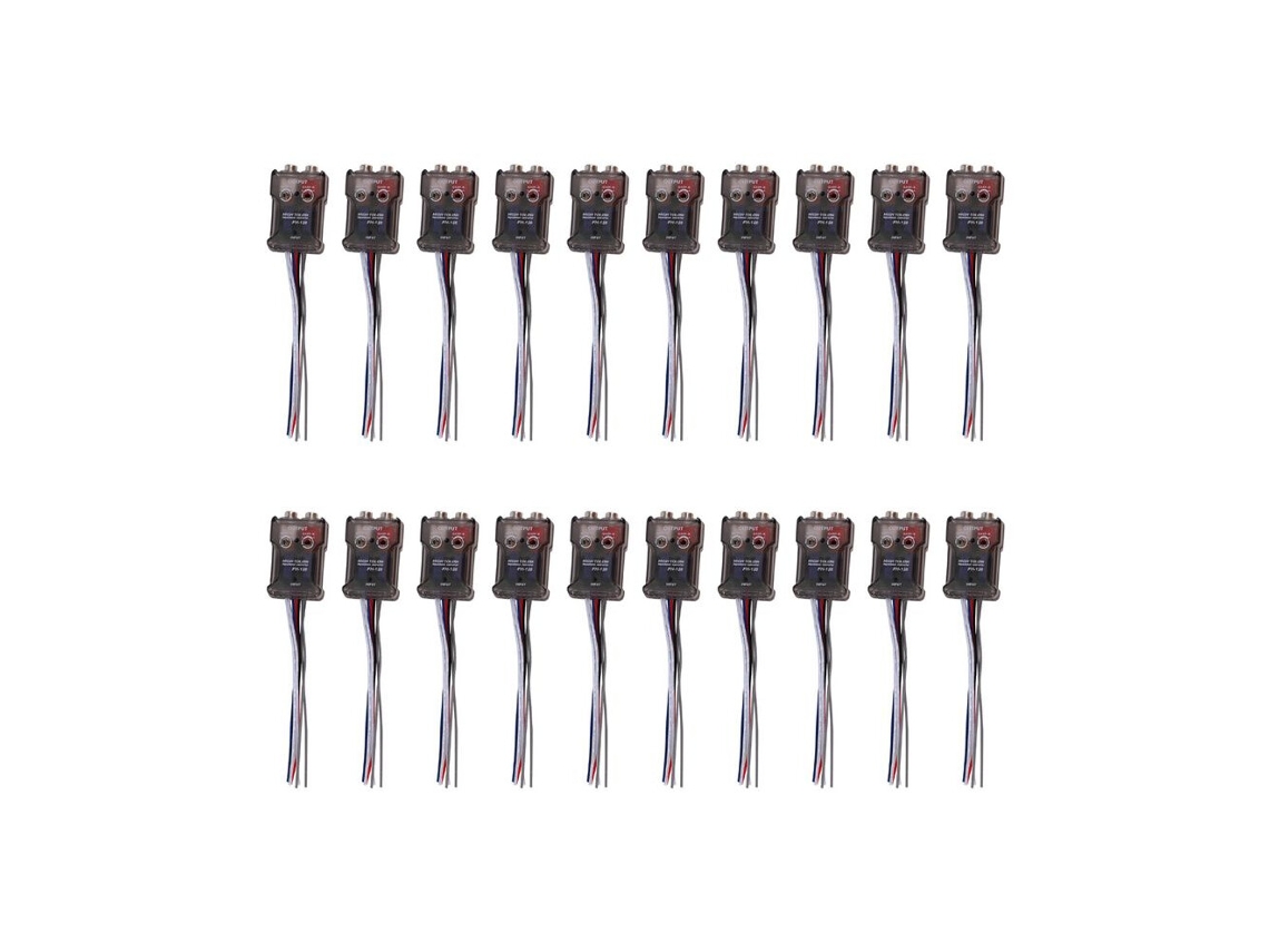 20x Adaptador de Sinal de Alto Nível para Baixo Nível Conversor de Áudio Automóvel para Subwoofer (rca)