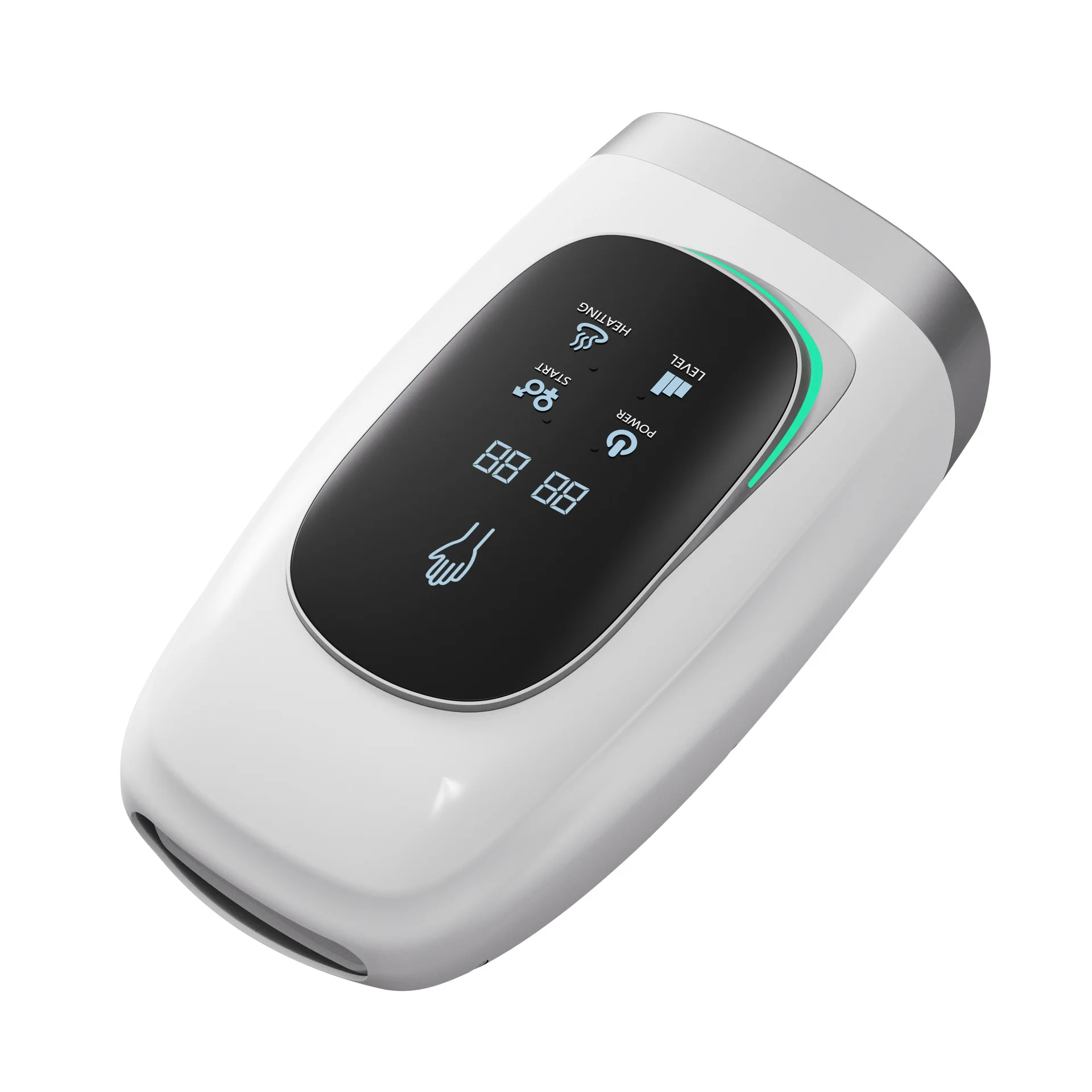 Massageador De Mão Com Compressa Quente, Amassamento E Sensor De Temperatura Elétrico (branco)