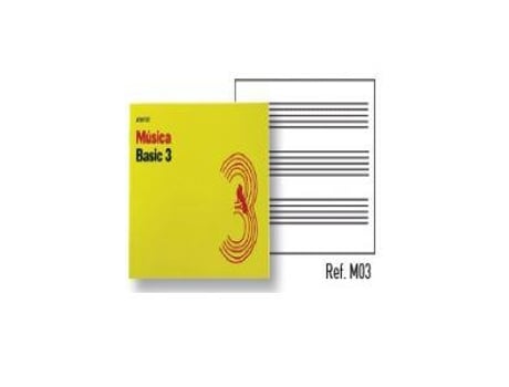 Cuaderno 4º Musica Basic 3 Pentagramas 24Mm/Pagina 10 Hojas