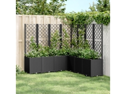 Vidaxl Vaso/floreira De Jardim C/ Treliça 160x160x140 Cm Pp Preto