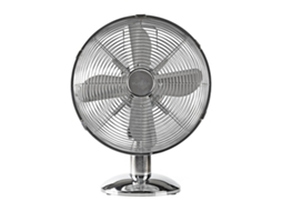 Ventilador De Mesa Com 3 Velocidades, Prata Cromada