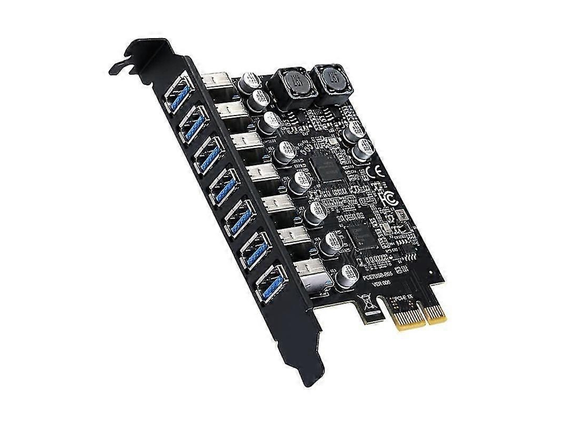 Adaptador Usb 3.2 Pci Express, Placa De Expansão Pci-e Para 7 Portas Usb 3.0, Extensor Pci-e