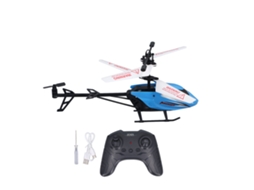 Mali helicóptero Rc 2.5 Canais Recarregável com Luzes Brinquedo para Crianças e Adultos Azul