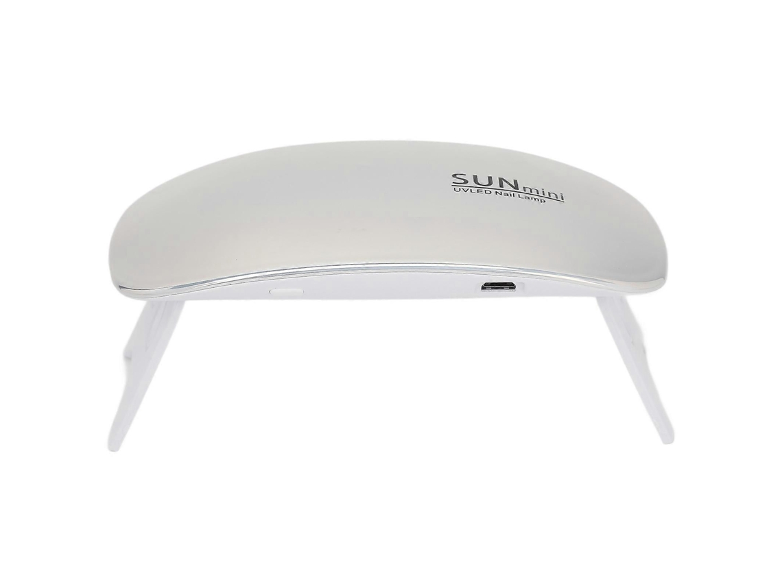 Lâmpada Uv/led Portátil Dobrável de 6w para Unhas, Secagem Rápida, Ideal para Manicure. Cor Prata. NOSTALGIA88