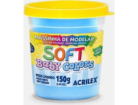 Plasticina ACRILEX Soft Azul Bebé 150 g (Idade Mínima: 3 anos)