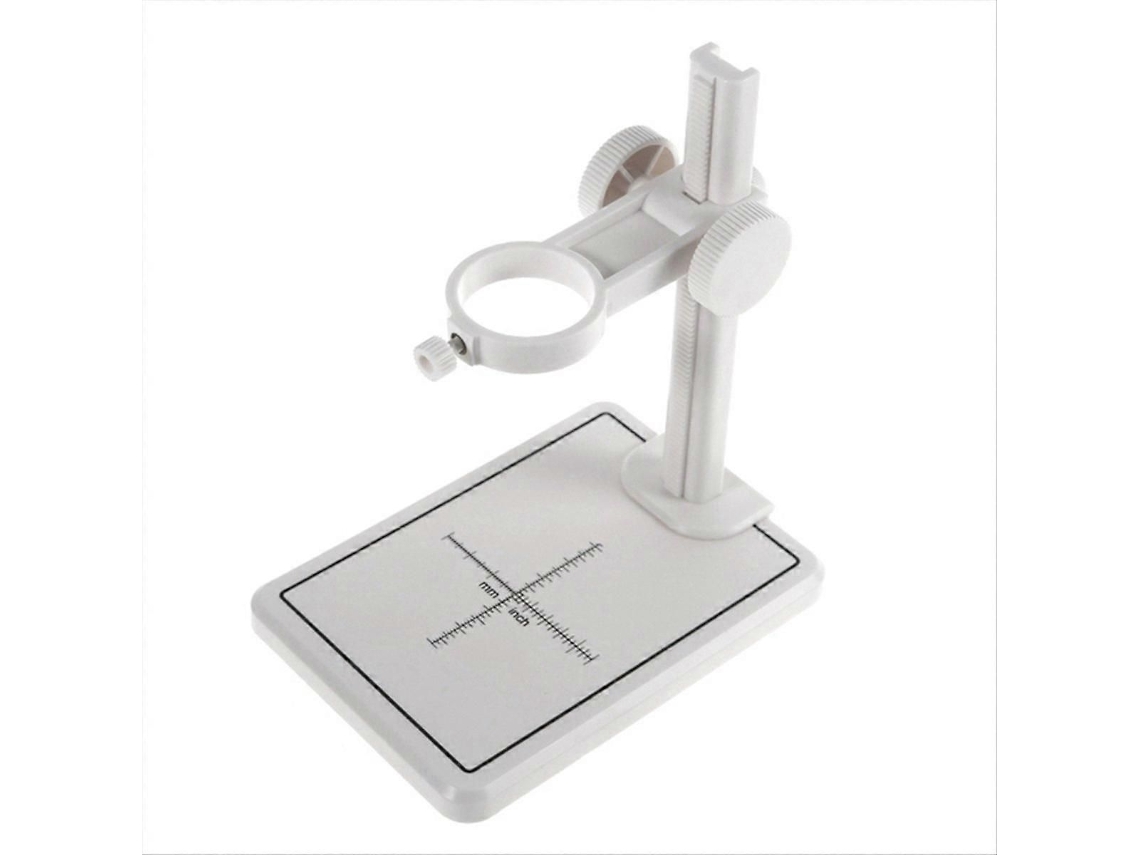 Suporte Para Microscópio Com Escala Ajustável E Suporte De Fixação Branco