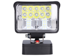 Lâmpada de trabalho LED com bateria de lítio ABS 18V foco de segurança para interior e exterior