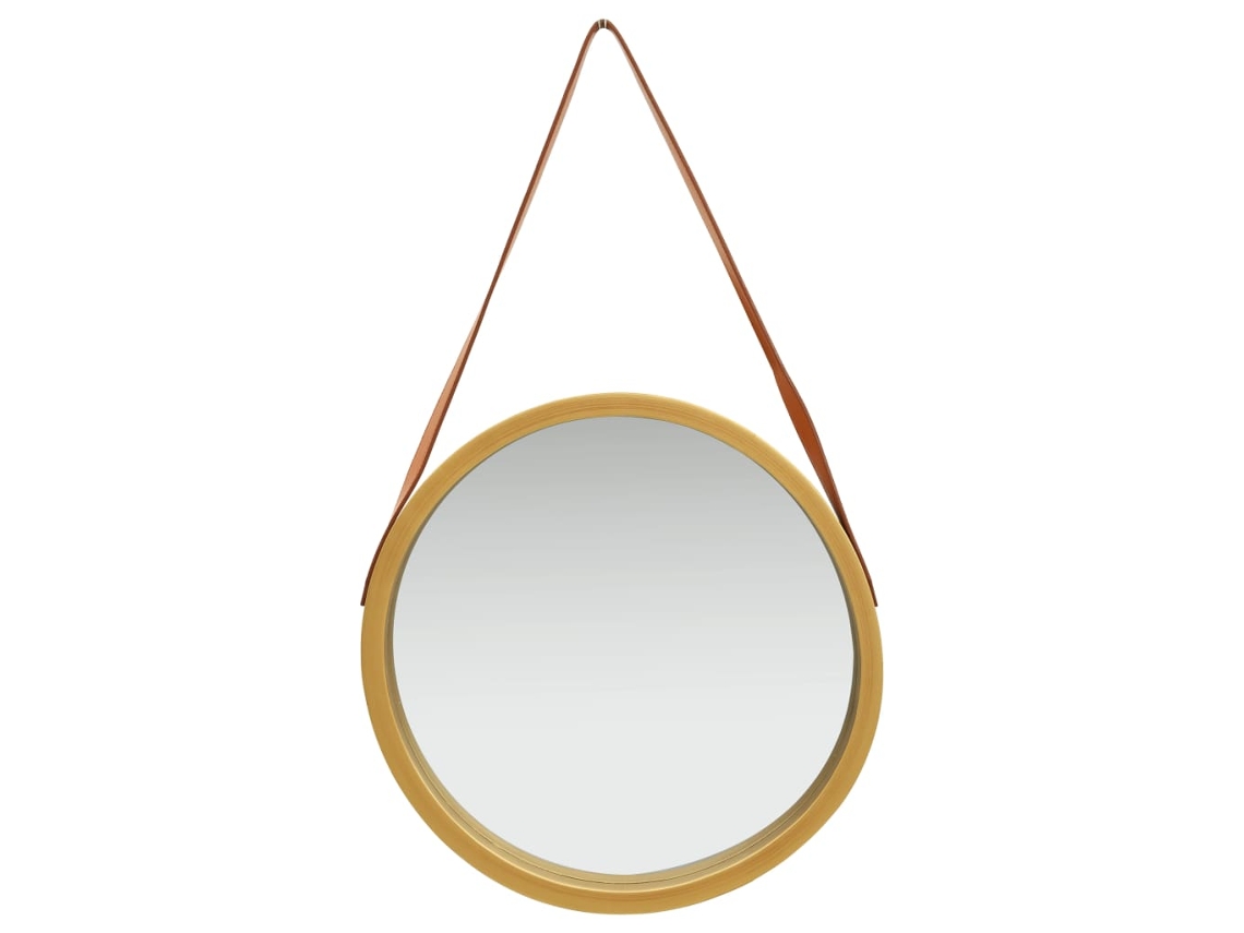 Espelho de Parede com Alça 50 Cm Dourado HARLANV1