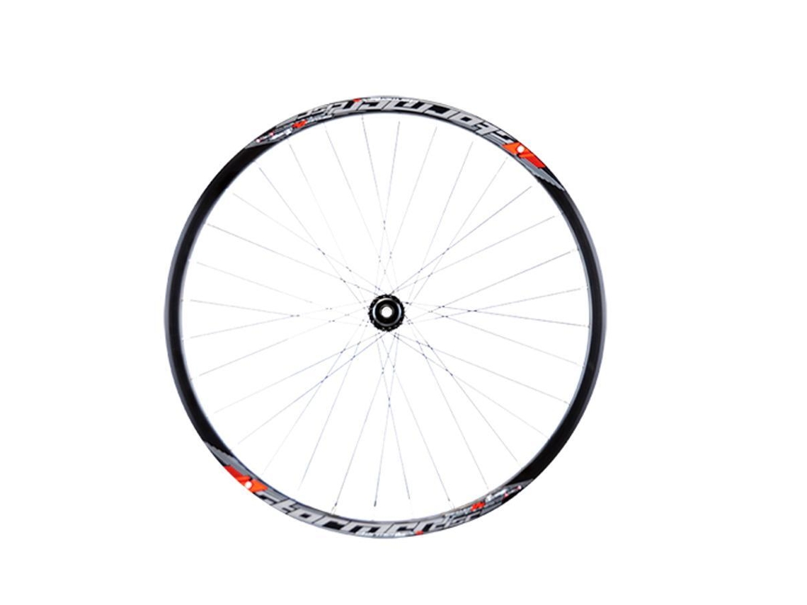 Roda Dianteira com Disco Aro e Eixo Passante VELOX 700 Mach1 Stormer 15. Centerlock 12X100