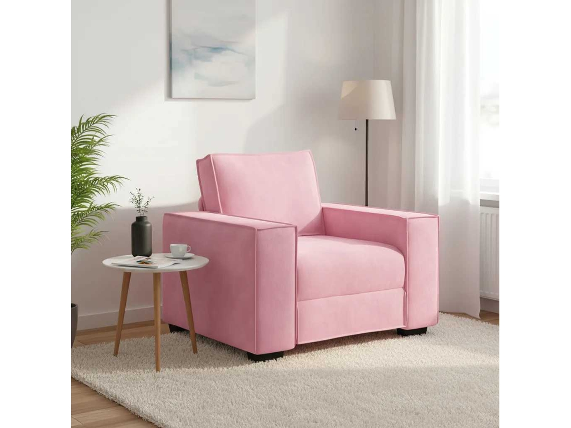 Vidaxl Poltrona 100x78x84 Cm Veludo Rosa