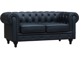 Sofá HABITAT ET JARDIN Aliza (Preto - Imitação - 157 x 82 x 70 cm)