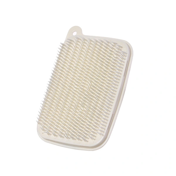 Escova Multifuncional Para Limpeza De Frutas E Vegetais, Flexível E Fácil De Usar. Cor: Bege