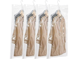 Conjunto De 4 Sacos Armazenamento A Vácuo Para Roupas, 135 X 70 Cm, Economizam Espaço