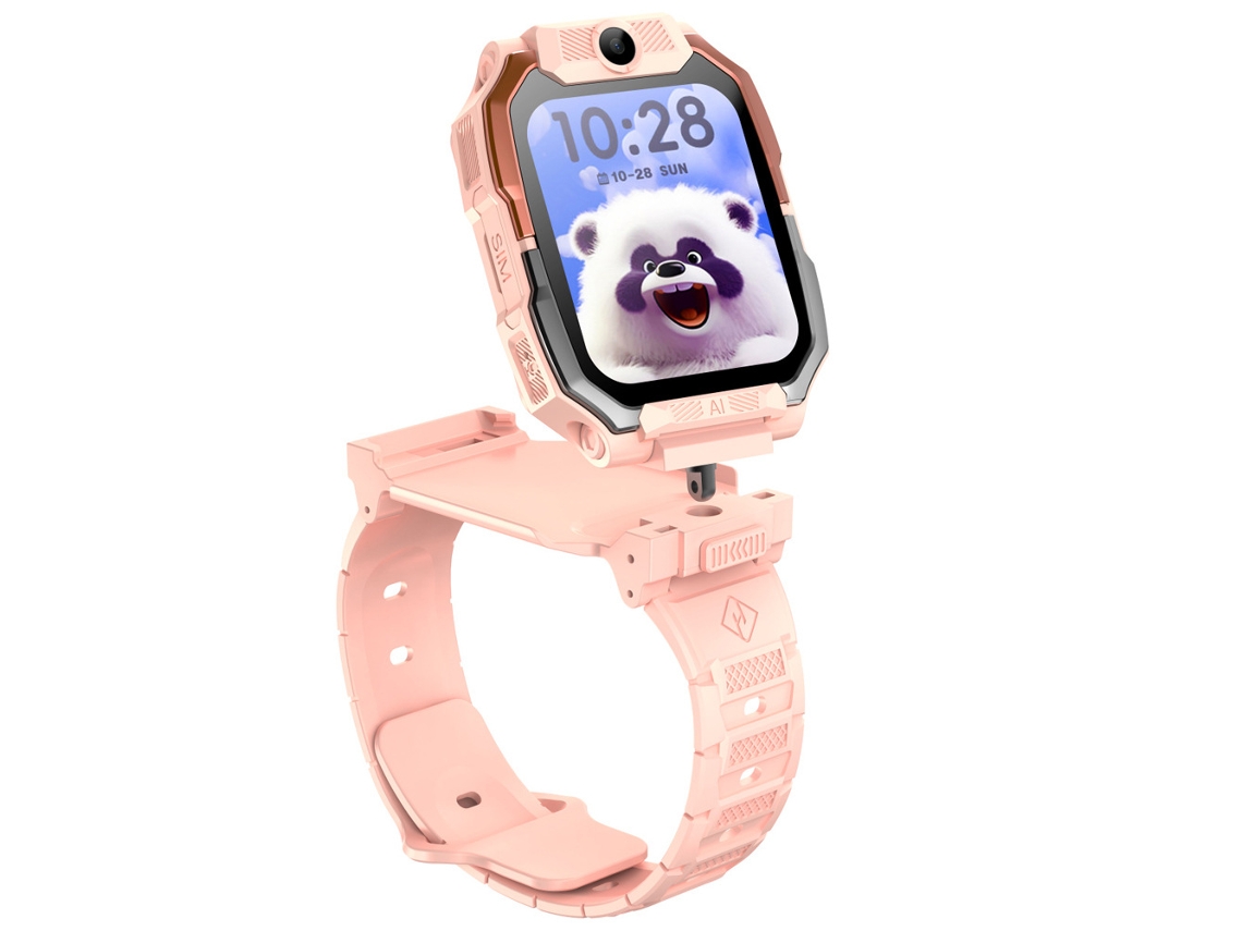 Smartwatch Infantil 4g Com Câmera Dupla E Pulseira Para Pescoço Mdug (rosa)