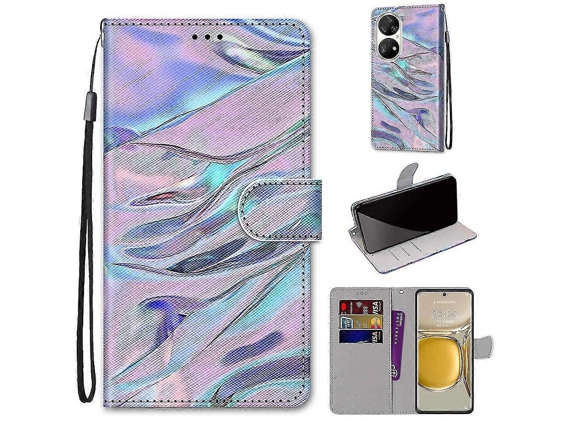 Nova Capa Compatível Com Huawei P50 Pro Com Padrão Criativo Tui E Porta-cartões Magnético - Ripple