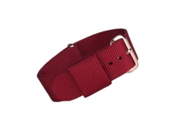 Pulseira De Relógio De Nylon Vermelho Escuro Para Uso Em Smartwatch Com Fivela Em Ouro Rosa