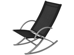 Maison Exclusive - Cadeiras De Baloiço Jardim 2 Pcs Aço E Textilene Preto