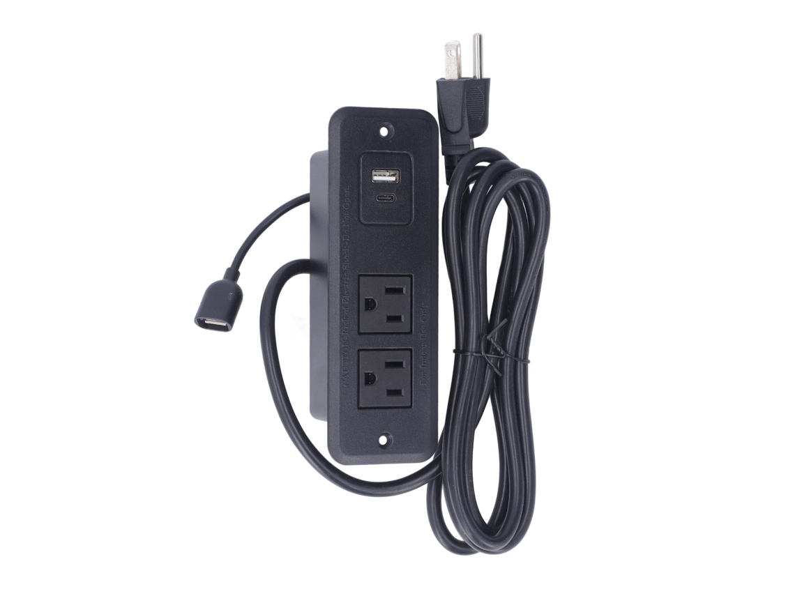 Laxiscreed Régua De Energia Embutida Com Carregamento Rápido Type-c Pd20w Para Móveis E Escritórios