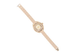 Relógio Pulseira Feminino Luxury Pedras Rhinestone Eletrico Elegante Moda Ouro