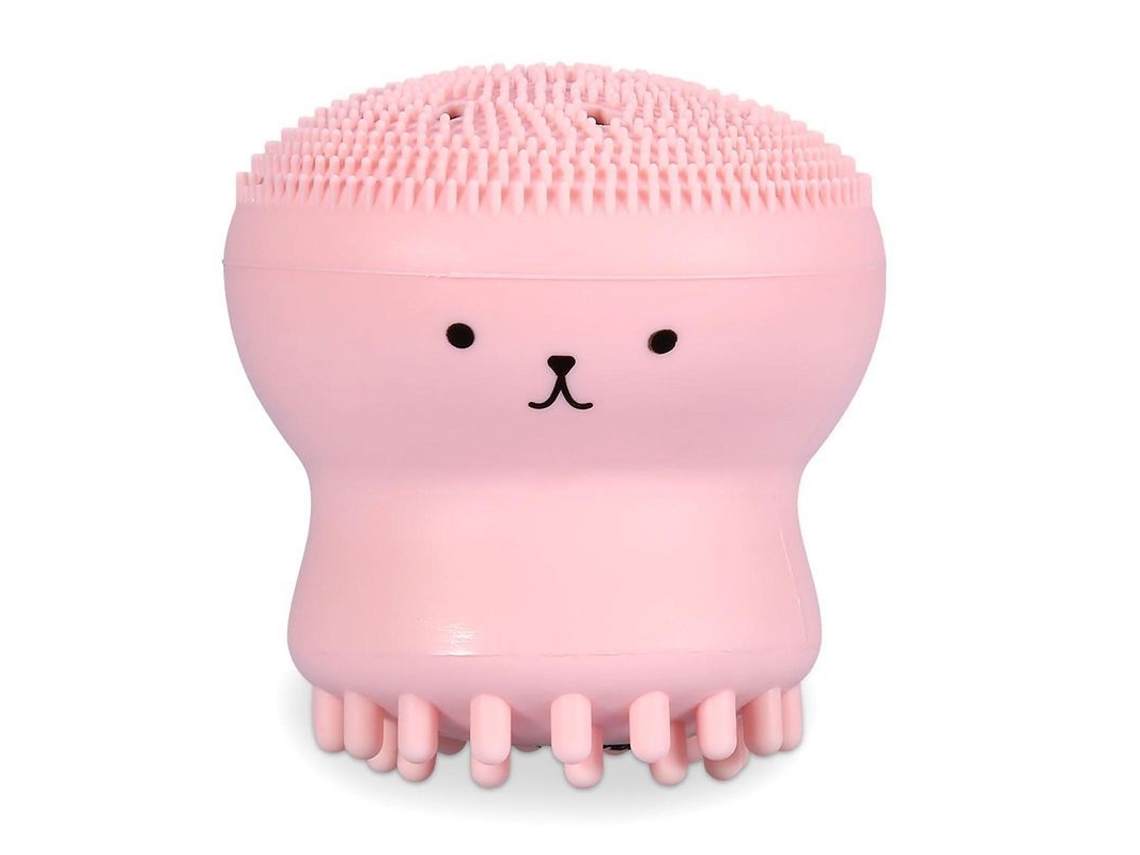 Escova de Limpeza Facial com Massageador Pulpo Exfoliante Remove Oleo e Maquiagem