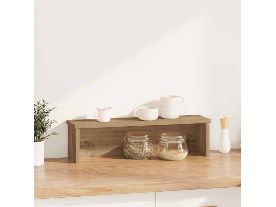 Rack de Cozinha Empilhável Carvalho Artesanal MAISON EXCLUSIVE 60x15x16 cm