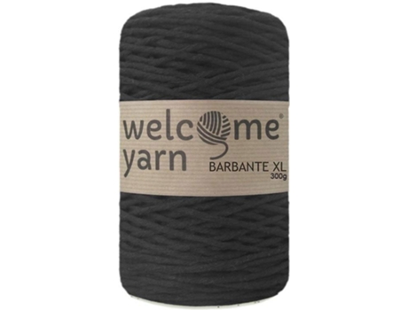 Fio de Macramé WELCOME YARN Barbante XL Bb30 3mmx120M (Preto - Algodão - 10x16,5x10 cm)
