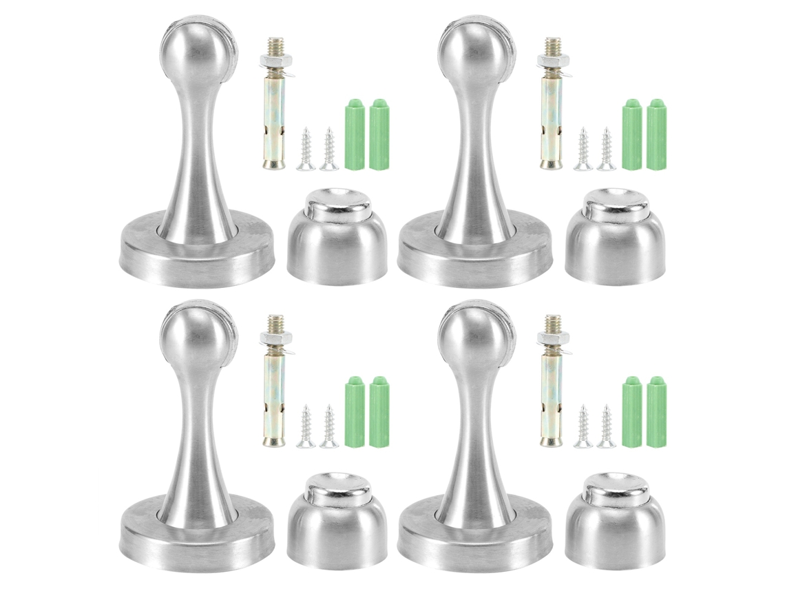 Conjunto de 4 puxadores de porta em aço inoxidável (com ímãs)