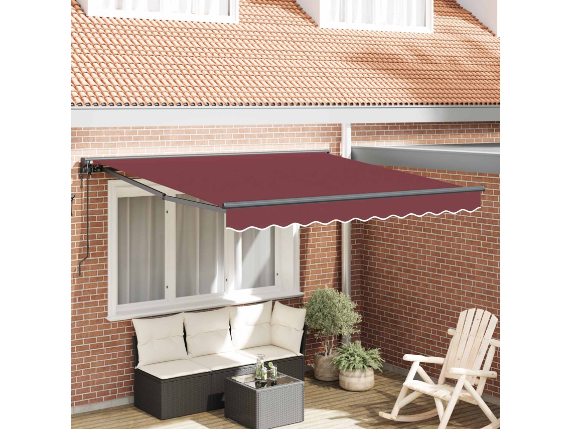 Vidaxl Estrutura De Toldo Borgonha 350 X 250 Cm