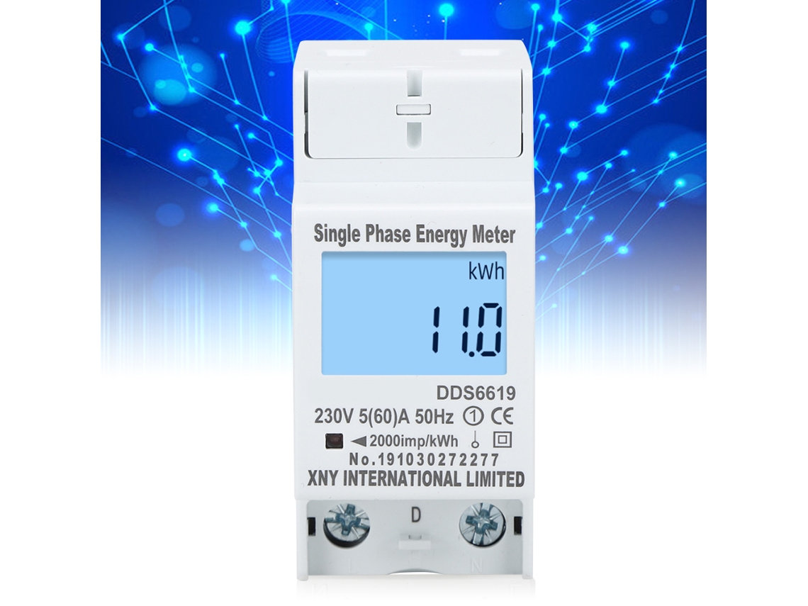 Laxiscreed Medidor De Energia Digital Para Residências, De Uma Fase Com Display Multifuncional