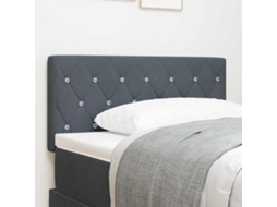 Vidaxl Cabeceira Cinza Escuro 90 Cm Veludo