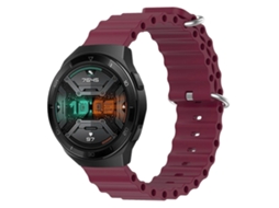 Pulseira De Silicone De Cor Sólida Estilo Oceano Para Huawei Watch Gt 2e 22mm