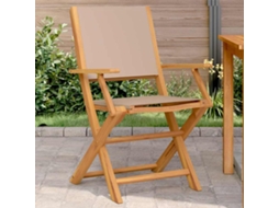 Cadeiras Jardim 2 Pcs Acácia Maciça/tecido Cinza Marrom Dkd Home Decor