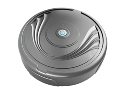 Robô aspirador de pó, varredor doméstico inteligente, robô fino e silencioso para piso de madeira, carpete, cabelo de animais de estimação, preto