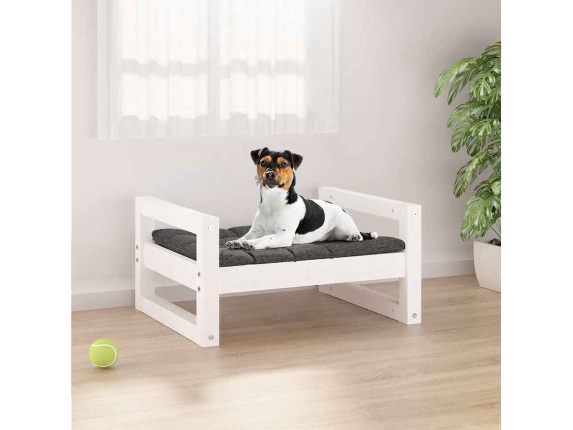 Vidaxl Cama 55,5x45,5x28 Cm Madeira De Pinho Maciça Branco