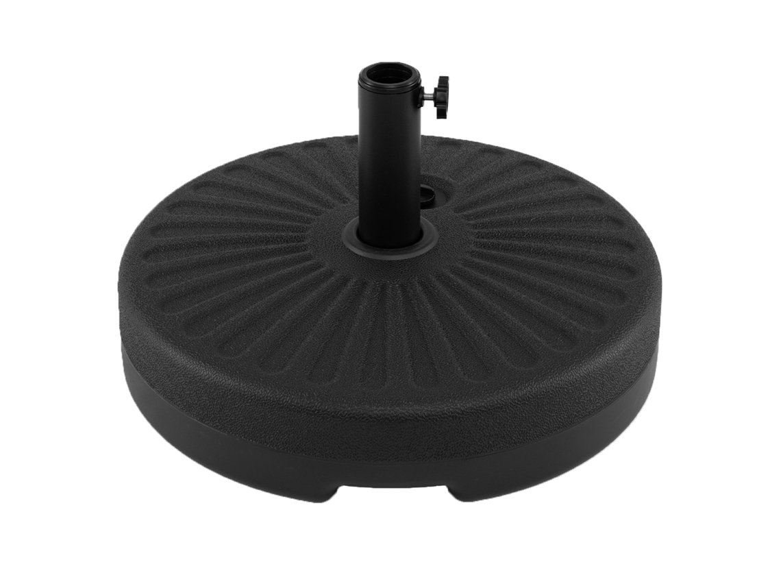 Base para guarda sol redondo COSTWAY com 2 adaptadores até 27 Kg HDPE preta