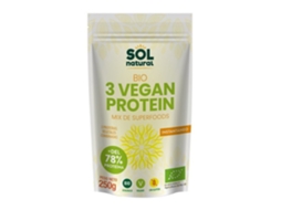 3 Proteína Vegana Sem Glúten Bio Vegan 250G SOLNATURAL