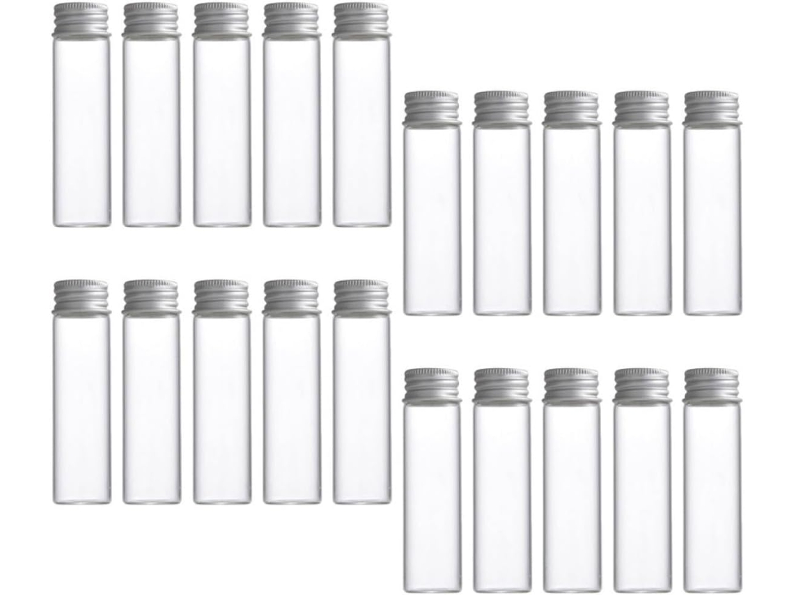 20 Frascos De Vidro Transparente Para Cuidados Com A Pele, Frascos Para Amostras De Cosméticos