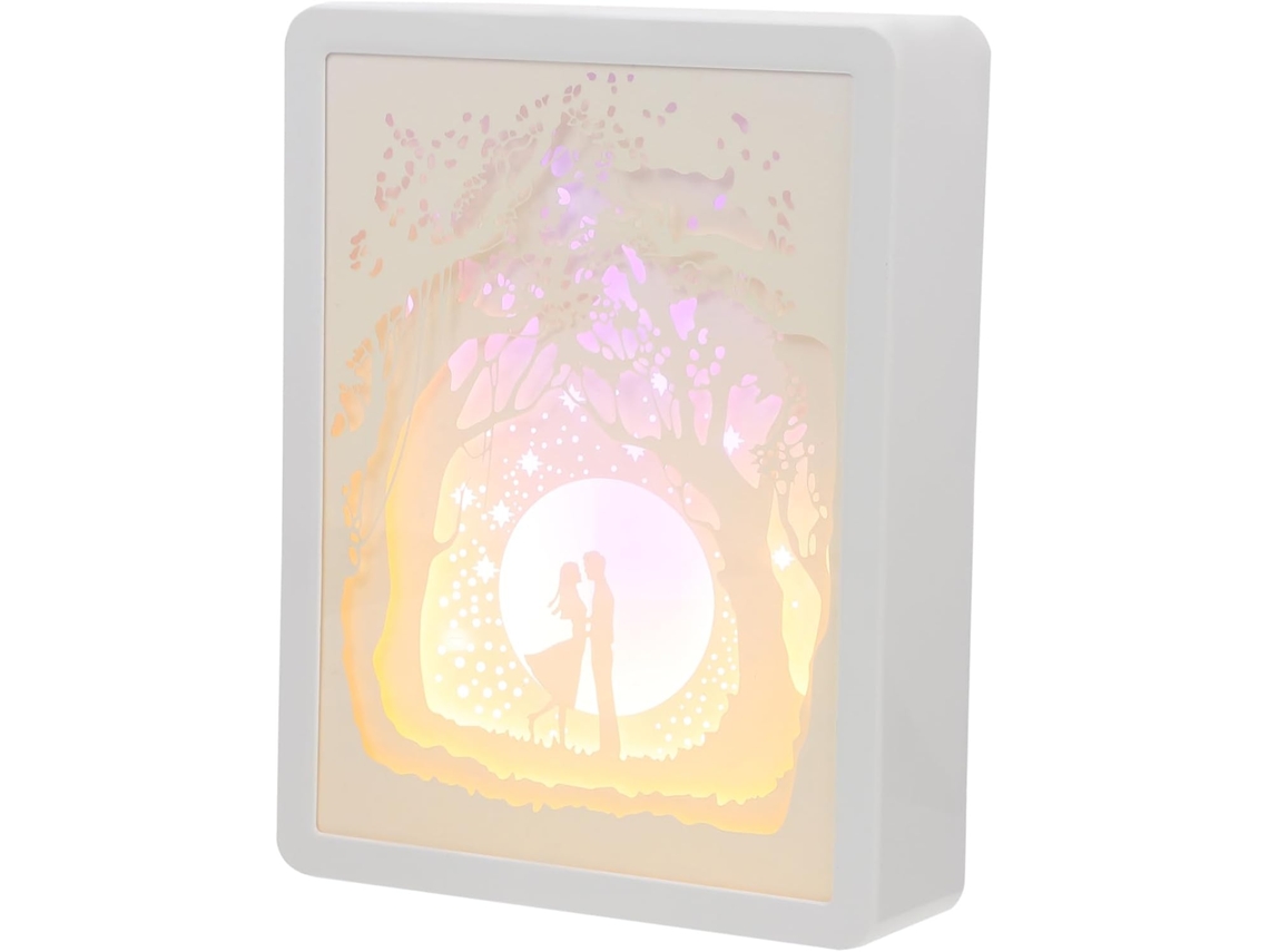 1 Conjunto De Luminária Exclusiva De Papel Recortado Para Decoração De Casa - Luz Noturna