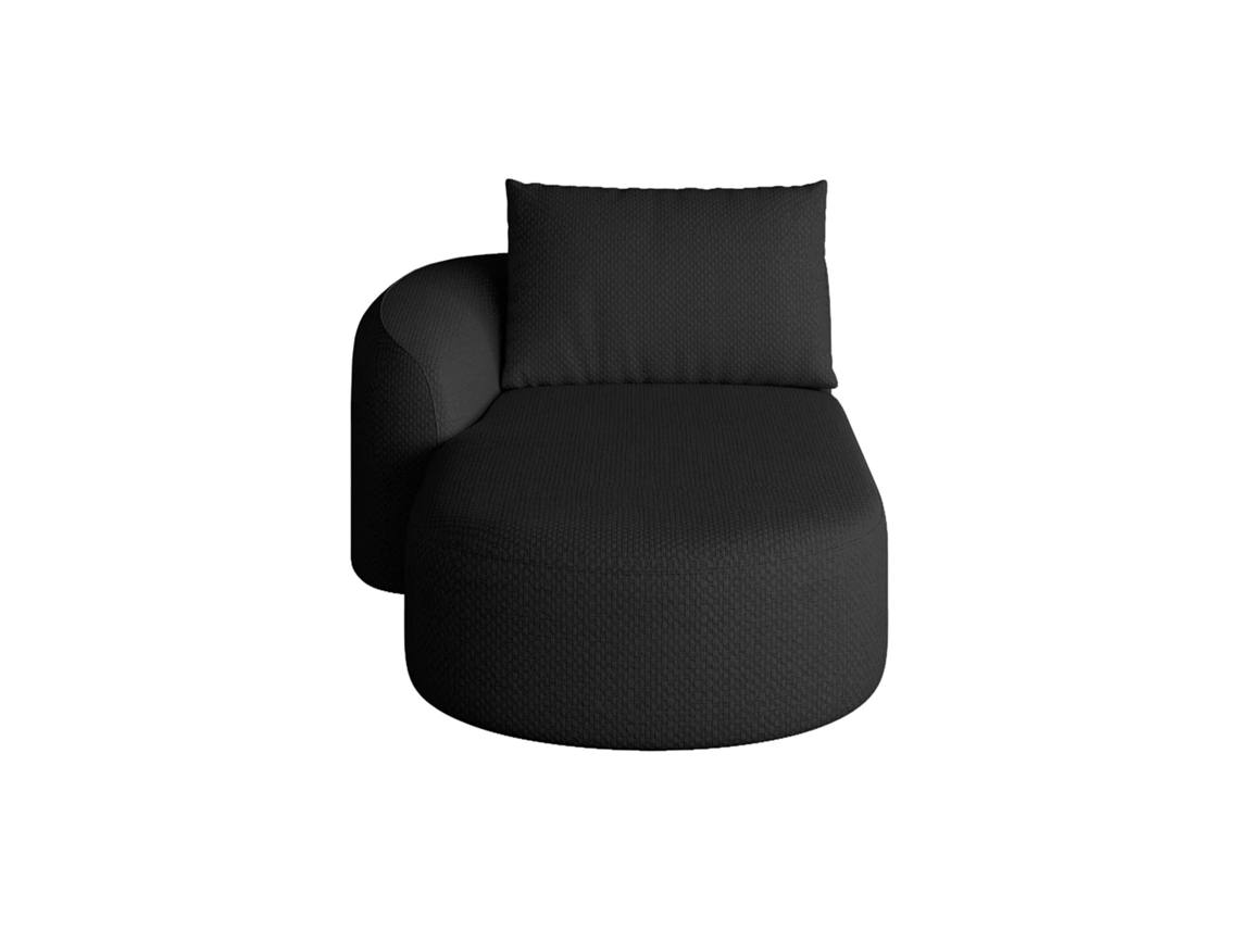 Sofá-cama De Canto L 168 Cm - Transformável, Modular, Chaise Longue À Esquerda - Preto